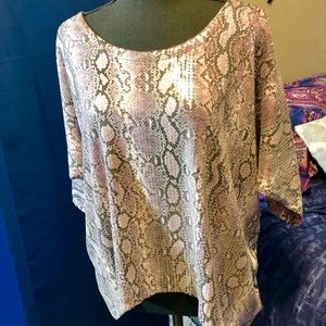 MICHAEL Michael Kors Purple Snakeskin Pattern Crop